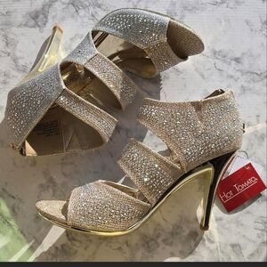 Women's Sparkling Gold Heels